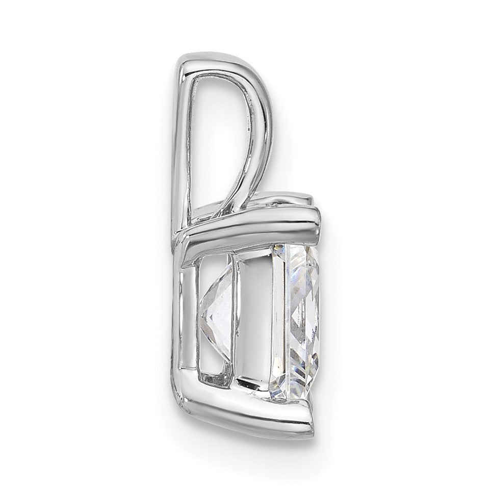 14K Weißgold 2,5 ct. Zertifizierter Laborgezüchteter Diamant VS/SI+ G+ Princess-Schliff Vierzacken-Anhänger