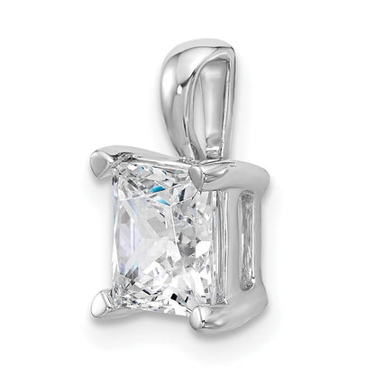 14K Weißgold 2,5 ct. Zertifizierter Laborgezüchteter Diamant VS/SI+ G+ Princess-Schliff Vierzacken-Anhänger