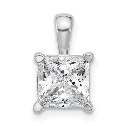 14K Weißgold 2,5 ct. Zertifizierter Laborgezüchteter Diamant VS/SI+ G+ Princess-Schliff Vierzacken-Anhänger
