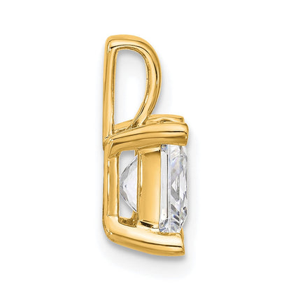 14K Gelbgold 2,5 ct. Laborgezüchteter Diamant VS/SI+ G+ Princess-Vierzack-Anhänger
