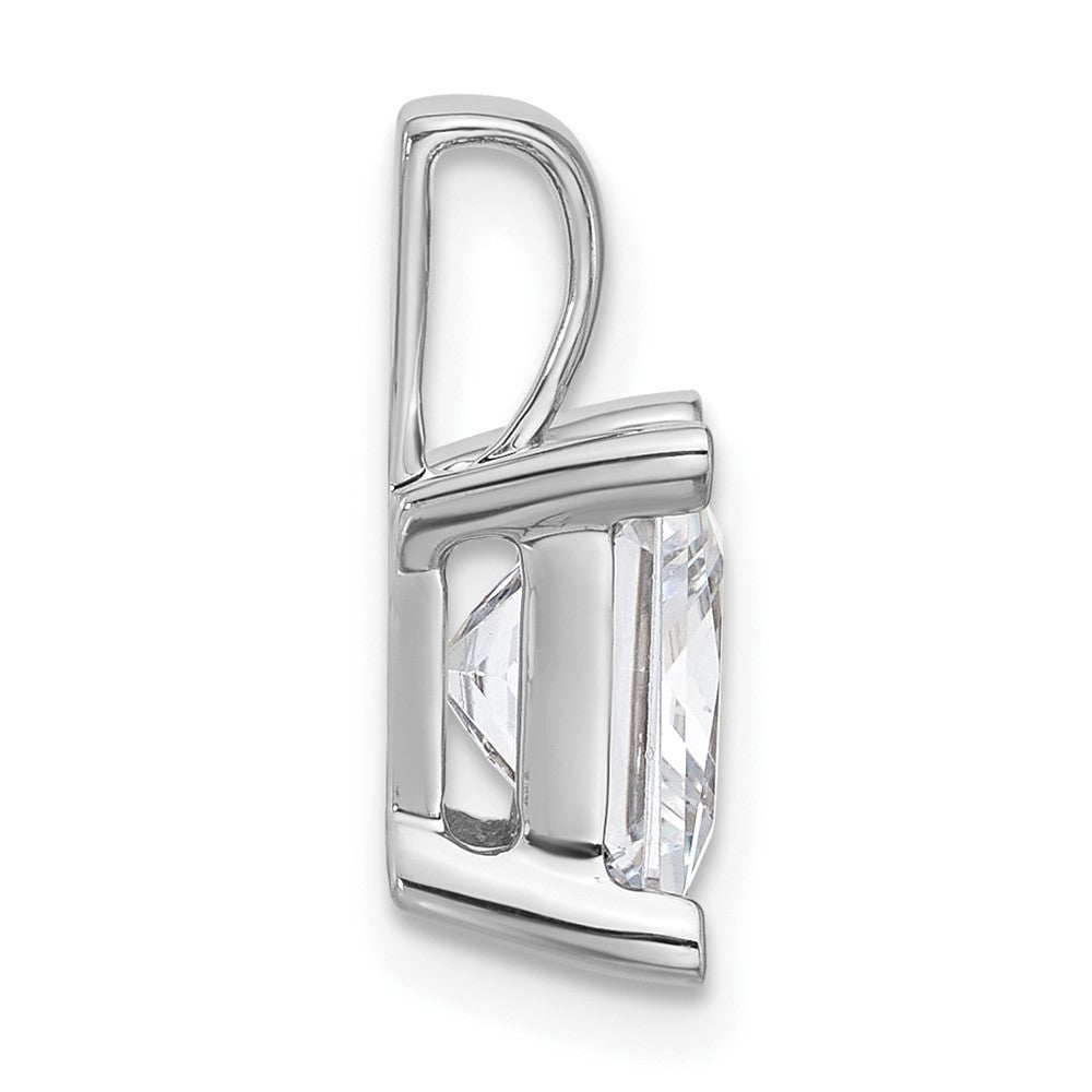 14K Weißgold 4 ct. Labor-Diamant VS/SI+ G+ Princess-Schliff Komplett-Vierkrappen-Anhänger