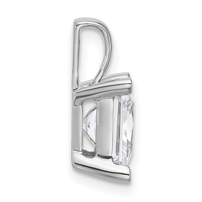 14K Weißgold 4 ct. Zertifizierter Laborgezüchteter Diamant VS/SI+ G+ Princess-Schliff Vierkrappen-Anhänger