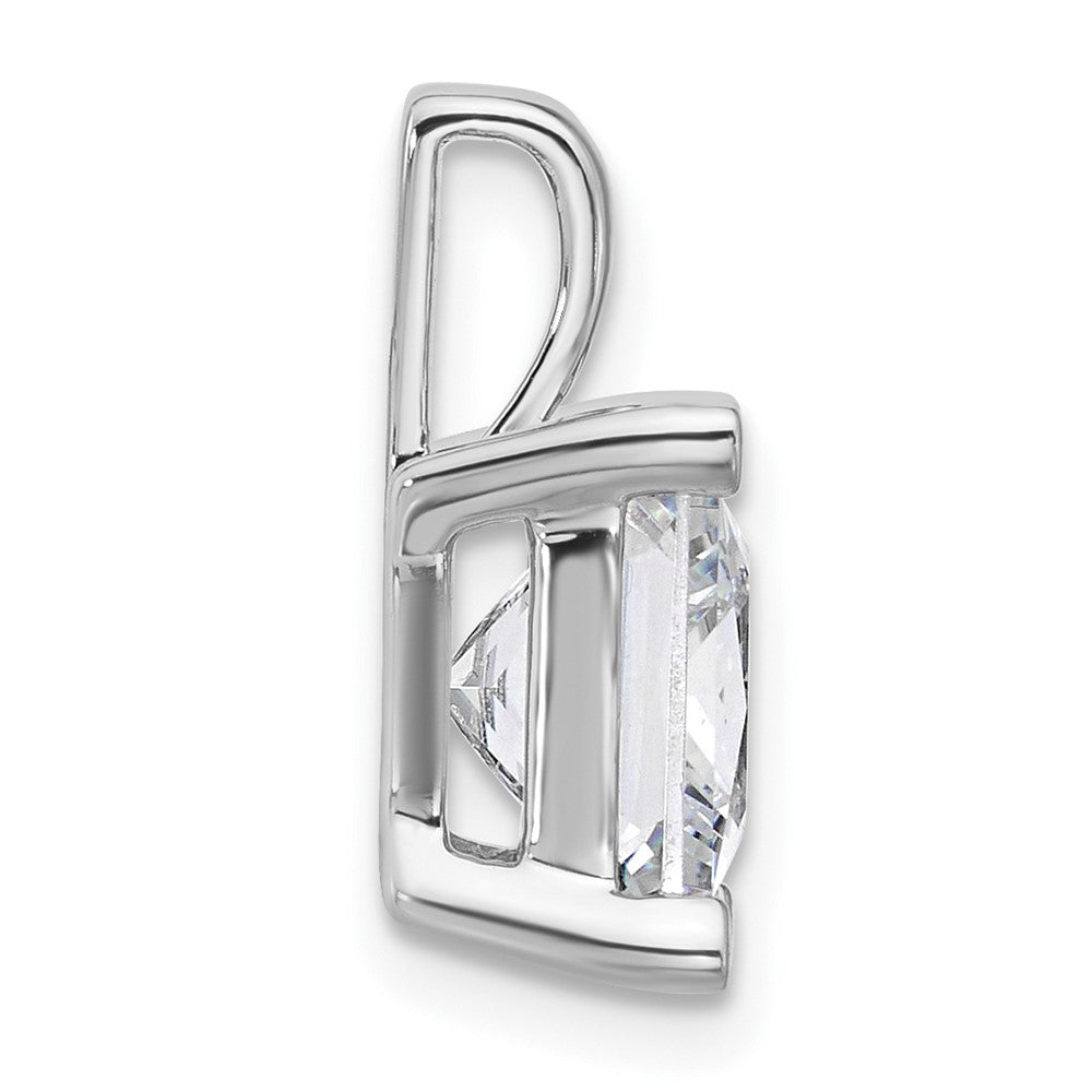 14K Weißgold Vierkrappen-Anhänger mit 5 ct. laborgezüchtetem Diamanten im Princess-Schliff, VS/SI+ G+