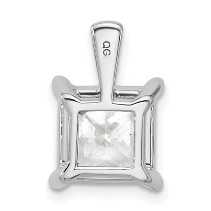 14K Weißgold Vierkrappen-Anhänger mit 5 ct. laborgezüchtetem Diamanten im Princess-Schliff, VS/SI+ G+