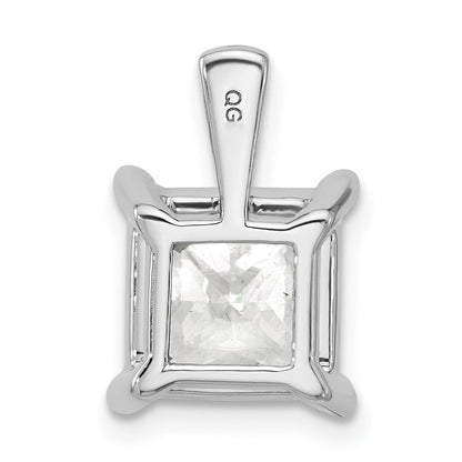 14K Weißgold Vierkrappen-Anhänger mit 5 ct. laborgezüchtetem Diamanten im Princess-Schliff, VS/SI+ G+