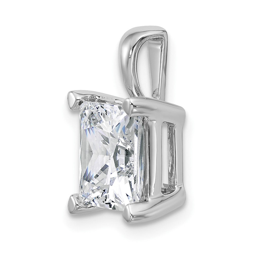 14K Weißgold Vierkrappen-Anhänger mit 5 ct. laborgezüchtetem Diamanten im Princess-Schliff, VS/SI+ G+