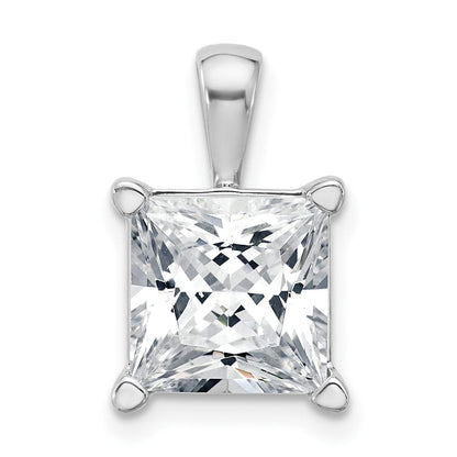 14K Weißgold Vierkrappen-Anhänger mit 5 ct. laborgezüchtetem Diamanten im Princess-Schliff, VS/SI+ G+