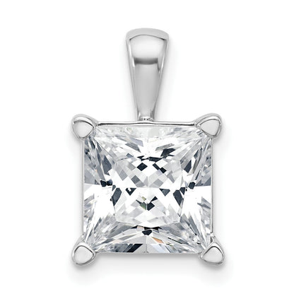14K Weißgold Vierkrappen-Anhänger mit 5 ct. laborgezüchtetem Diamanten im Princess-Schliff, VS/SI+ G+