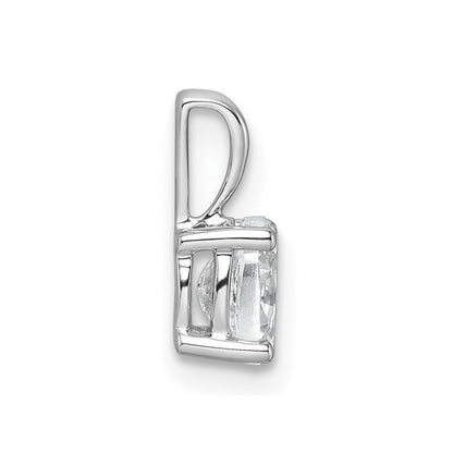14K Weißgold Anhänger mit 0,5 ct. im Labor gezüchteten Diamanten VS/SI+ G+, oval, mit vier Krappen