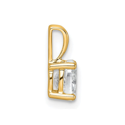 14K Gelbgold 0,5 ct. Laborgezüchteter Diamant VS/SI+ G+ Oval-Vierkrappen-Anhänger