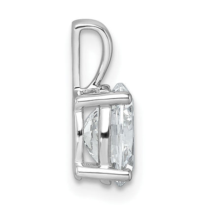 14K Weißgold 1,5 ct. Zertifizierter Laborgezüchteter Diamant VS/SI+ G+ Oval Vierkrappen-Anhänger