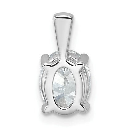 14K Weißgold 1,5 ct. Zertifizierter Laborgezüchteter Diamant VS/SI+ G+ Oval Vierkrappen-Anhänger