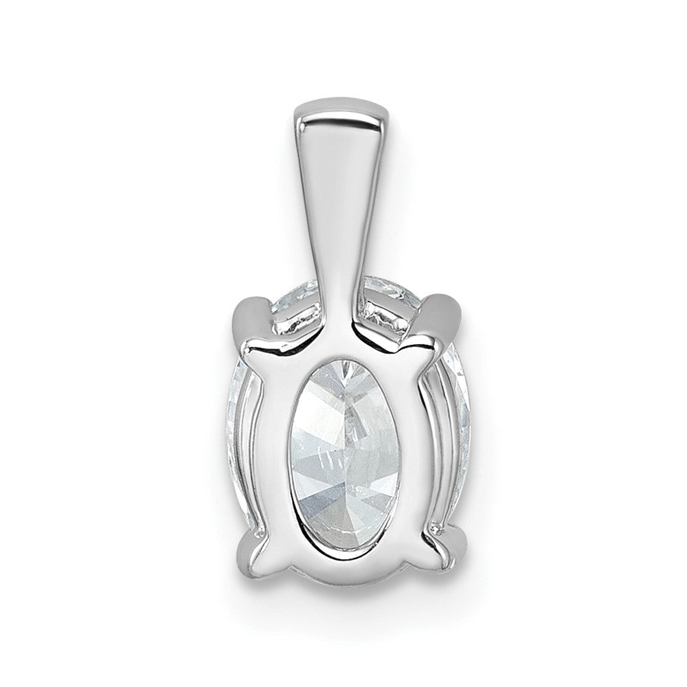14K Weißgold 1,5 ct. Zertifizierter Laborgezüchteter Diamant VS/SI+ G+ Oval Vierkrappen-Anhänger