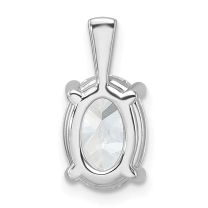 14K Weißgold 2,5 ct. Zertifizierter Laborgezüchteter Diamant VS/SI+ G+ Ovaler Vierkrappen-Anhänger