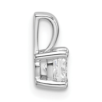 14K Weißgold Anhänger mit 0,5 ct. Laborgezüchtetem Diamant VS/SI+ G+ im Kissenschliff mit Vierkrappenfassung