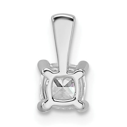 14K Weißgold Anhänger mit 0,5 ct. Laborgezüchtetem Diamant VS/SI+ G+ im Kissenschliff mit Vierkrappenfassung