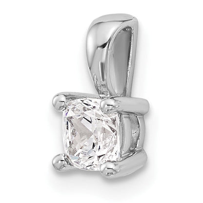 14K Weißgold Anhänger mit 0,5 ct. Laborgezüchtetem Diamant VS/SI+ G+ im Kissenschliff mit Vierkrappenfassung
