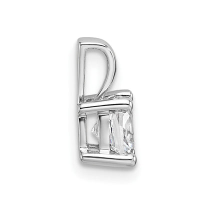 14K Weißgold Anhänger mit 0,75 ct. Labor gezüchtetem Diamant VS/SI+ G+ im Kissenschliff mit Vierkrappenfassung