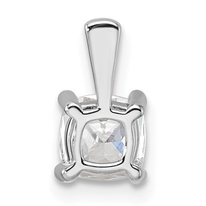 14K Weißgold 0,75 ct. Zertifizierter Laborgezüchteter Diamant VS/SI+ G+ Kissenschliff Vierzacken-Anhänger