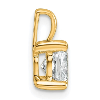 14K Gelbgold 1 ct. Laborgezüchteter Diamant VS/SI+ G+ Cushion-Schliff Vierkrappen-Anhänger