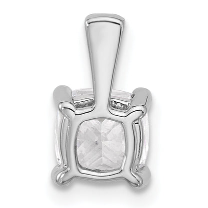 14K Weißgold Anhänger mit 1,5 ct. zertifiziertem, im Labor gezüchtetem Diamant im Kissenschliff VS/SI+ G+, Vierzackenfassung