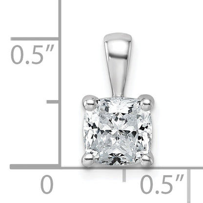 14K Weißgold Anhänger mit 1,5 ct. zertifiziertem, im Labor gezüchtetem Diamant im Kissenschliff VS/SI+ G+, Vierzackenfassung