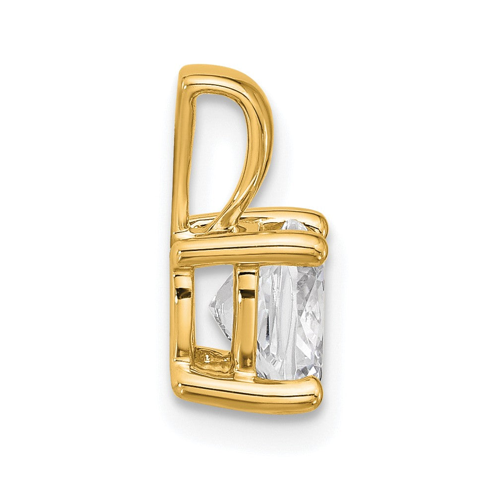 14K Gelbgold 1,5 ct. im Labor gezüchteter Diamant VS/SI+ G+ Kissenschliff Vierkrappen-Anhänger