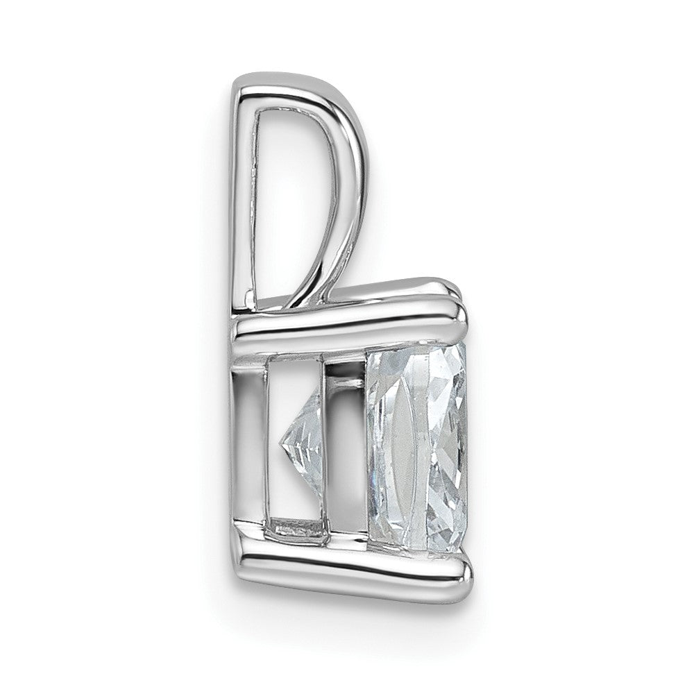 14 Karat Weißgold Anhänger mit 2 ct. Labor gezüchtetem Diamant VS/SI+ G+ im Kissenschliff, Vierzacken-Fassung