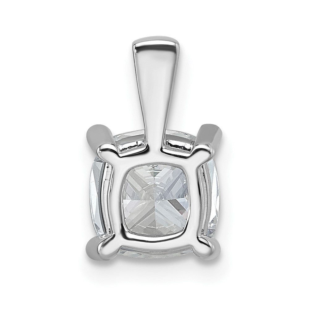 14 Karat Weißgold Anhänger mit 2 ct. Labor gezüchtetem Diamant VS/SI+ G+ im Kissenschliff, Vierzacken-Fassung