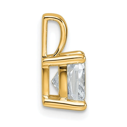 14K Gelbgold 2 ct. Laborgezüchteter Diamant VS/SI+ G+ Kissenschliff Komplett-Vierkrappen-Anhänger