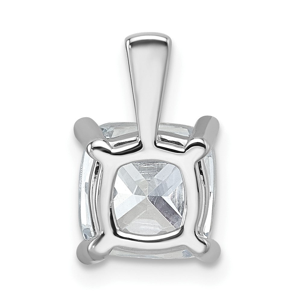 14K Weißgold 2,5 ct. Zertifizierter Laborgezüchteter Diamant VS/SI+ G+ Kissenschliff Vierkrappen-Anhänger