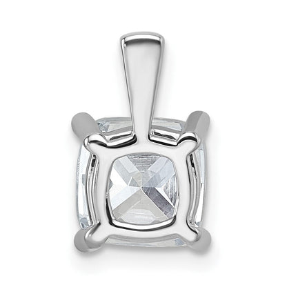 14K Weißgold 2,5 ct. Zertifizierter Laborgezüchteter Diamant VS/SI+ G+ Kissenschliff Vierkrappen-Anhänger