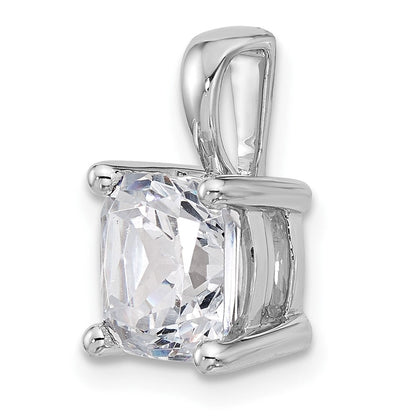 14K Weißgold 3 ct. Laborgezüchteter Diamant VS/SI+ G+ Kissenschliff Komplett-Vierkrappen-Anhänger