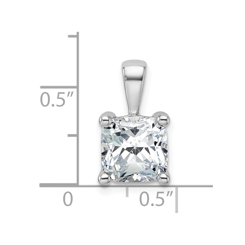 14K Weißgold 3 ct. Laborgezüchteter Diamant VS/SI+ G+ Kissenschliff Komplett-Vierkrappen-Anhänger