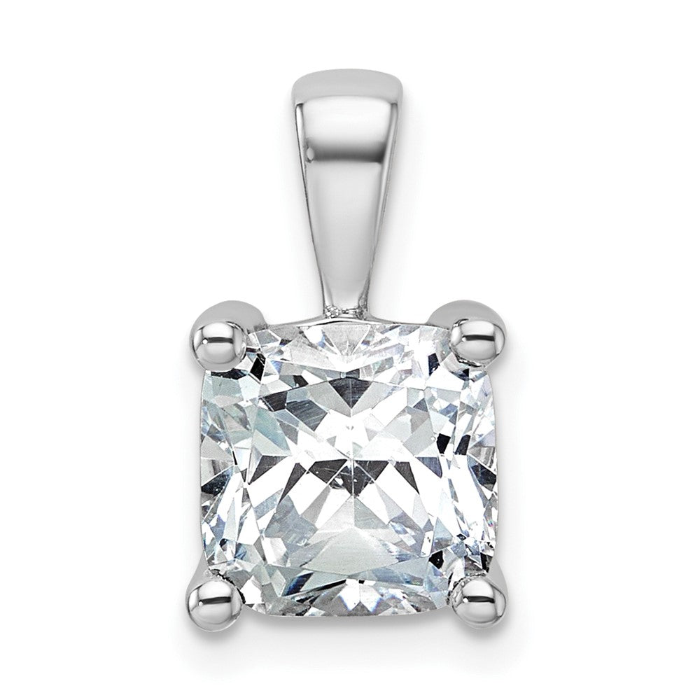 14K Weißgold 3 ct. Laborgezüchteter Diamant VS/SI+ G+ Kissenschliff Komplett-Vierkrappen-Anhänger