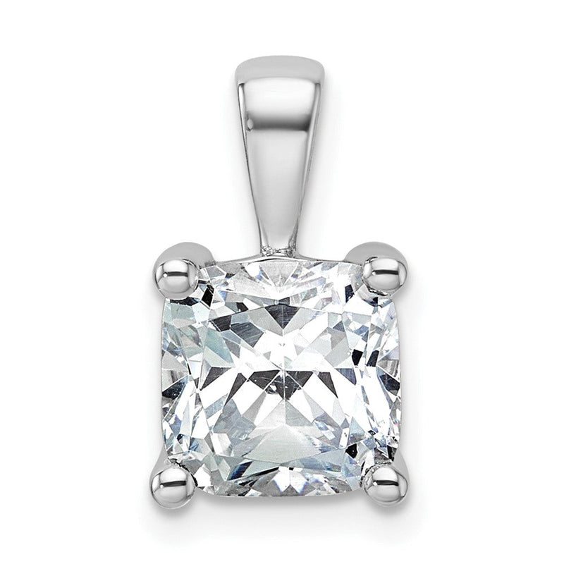14K Weißgold 3 ct. Laborgezüchteter Diamant VS/SI+ G+ Kissenschliff Komplett-Vierkrappen-Anhänger