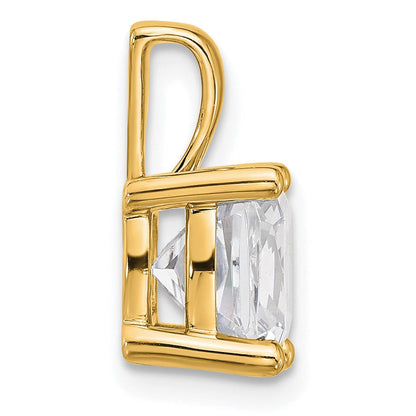 14K Gelbgold 3 ct. Zertifizierter Labordiamant VS/SI+ G+ Kissenschliff Vierkrappen-Anhänger