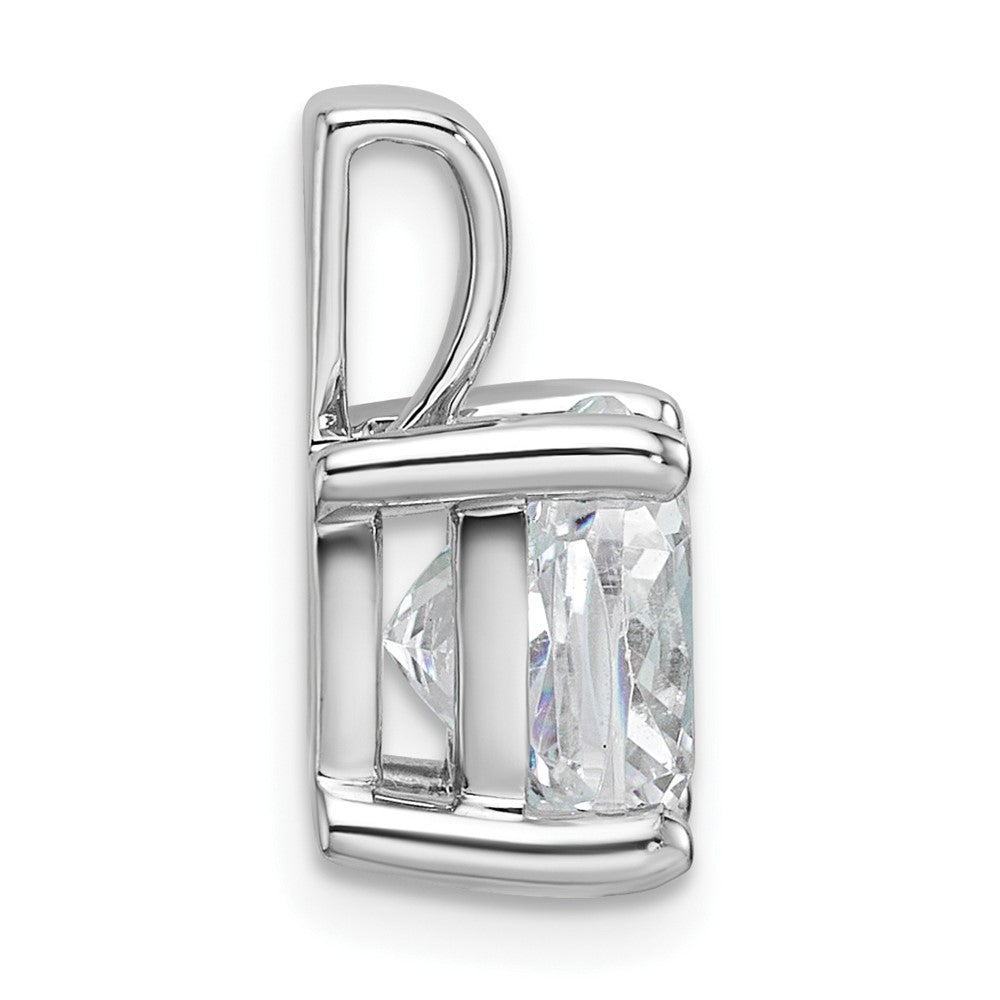 14K Weißgold 4 ct. Laborgezüchteter Diamant VS/SI+ G+ Kissenschliff Vierzack-Anhänger