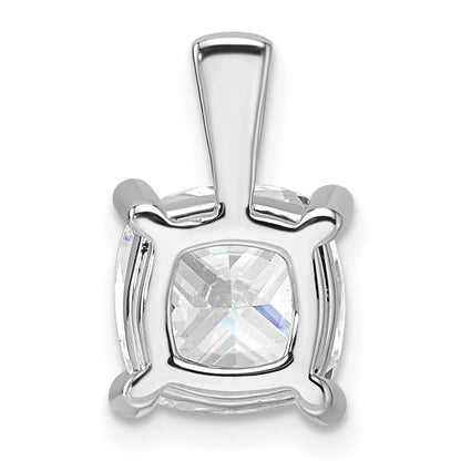 14K Weißgold 4 ct. Laborgezüchteter Diamant VS/SI+ G+ Kissenschliff Vierzack-Anhänger