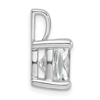 14K Weißgold 5 ct. Laborgezüchteter Diamant VS/SI+ G+ Kissenschliff Vierzacken-Komplettanhänger