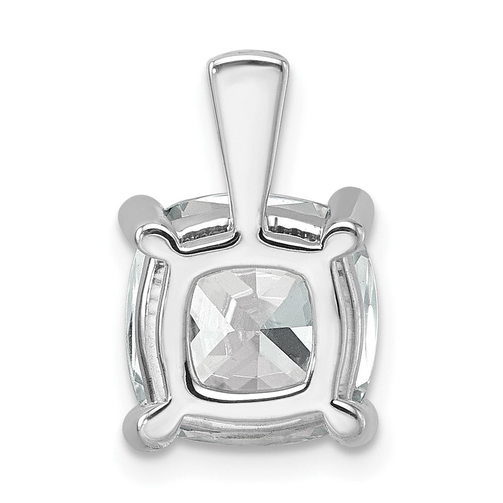 14K Weißgold 5 ct. Laborgezüchteter Diamant VS/SI+ G+ Kissenschliff Vierzacken-Komplettanhänger