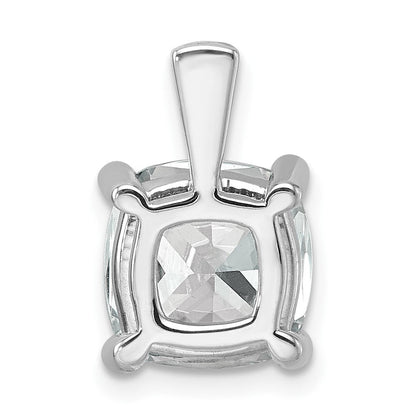 14K Weißgold 5 ct. Zertifizierter im Labor gezüchteter Diamant VS/SI+ G+ Kissenschliff Vierzacken-Anhänger