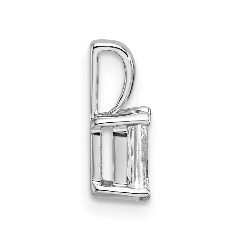14K Weißgold 0,5 ct. zertifizierter Labor-Diamant VS/SI+ G+ Radiant-Schliff Vierzacken-Anhänger