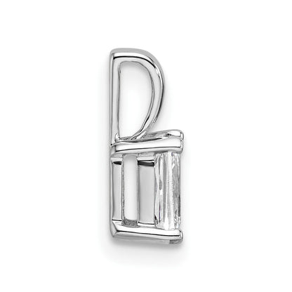 14K Weißgold 0,5 ct. zertifizierter Labor-Diamant VS/SI+ G+ Radiant-Schliff Vierzacken-Anhänger