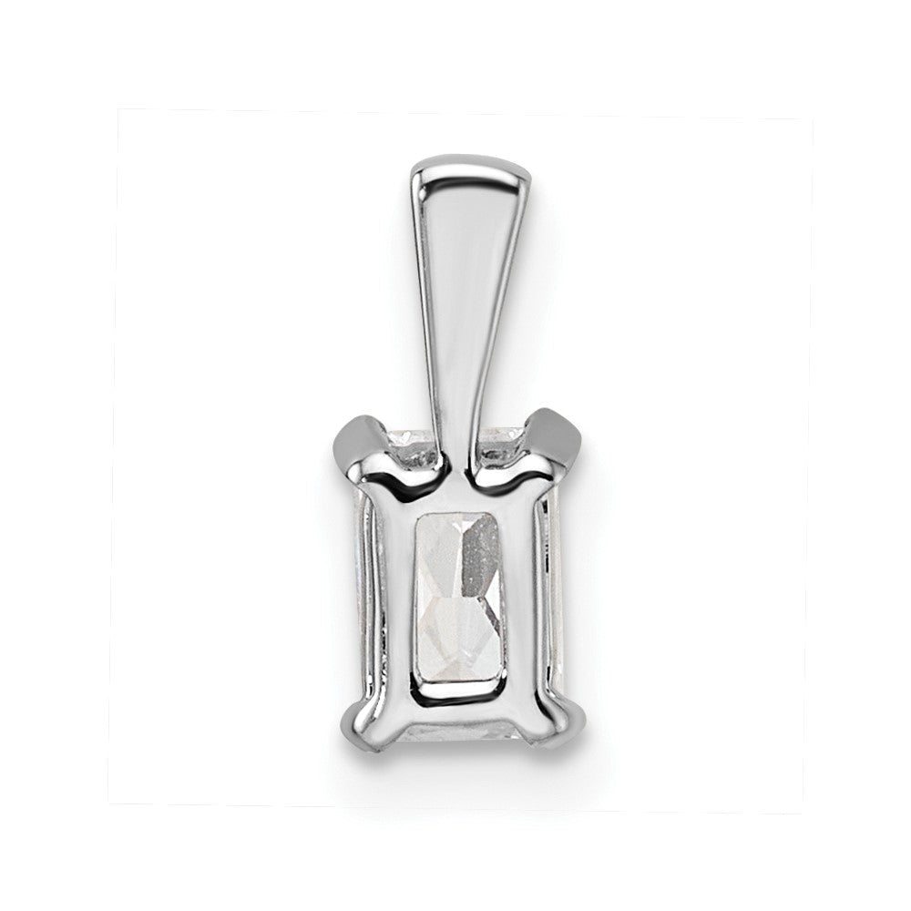 14K Weißgold 0,5 ct. zertifizierter Labor-Diamant VS/SI+ G+ Radiant-Schliff Vierzacken-Anhänger
