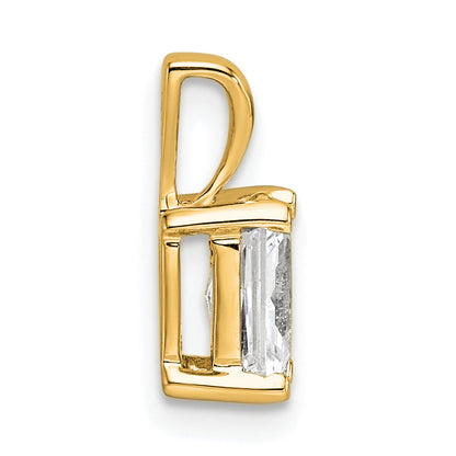 14K Gelbgold Vierkrappen-Anhänger mit 0,75 ct. Labor gezüchtetem Diamant im Radiant-Schliff, VS/SI+ G+