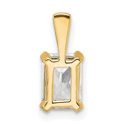 14K Gelbgold Vierkrappen-Anhänger mit 0,75 ct. Labor gezüchtetem Diamant im Radiant-Schliff, VS/SI+ G+