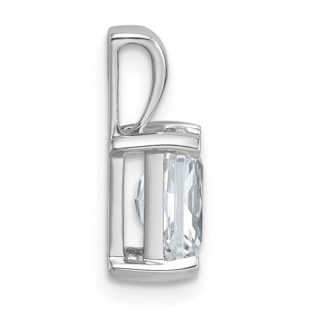 14K Weißgold 1,5 ct. Laborgezüchteter Diamant VS/SI+ G+ Radiant-Schliff Komplett-Vierkrappenanhänger