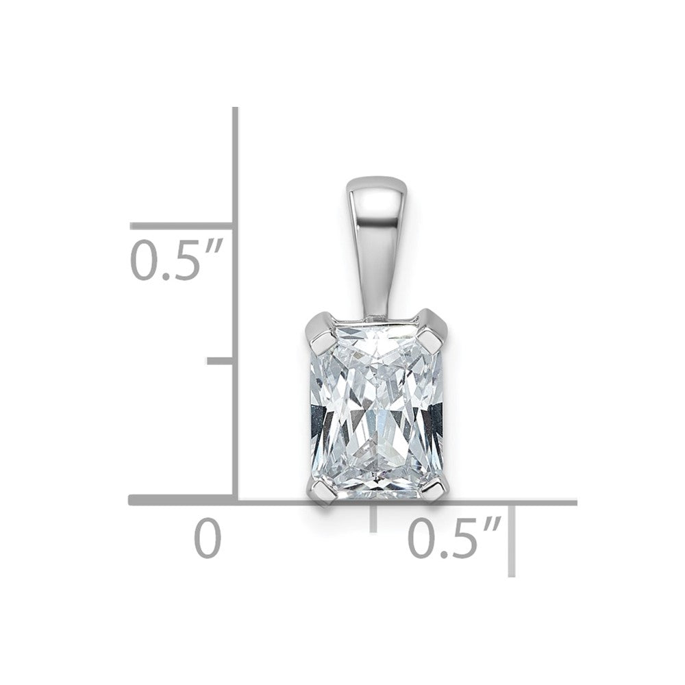 14K Weißgold 1,5 ct. Laborgezüchteter Diamant VS/SI+ G+ Radiant-Schliff Komplett-Vierkrappenanhänger