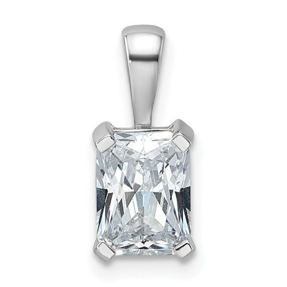 14K Weißgold 1,5 ct. Laborgezüchteter Diamant VS/SI+ G+ Radiant-Schliff Komplett-Vierkrappenanhänger